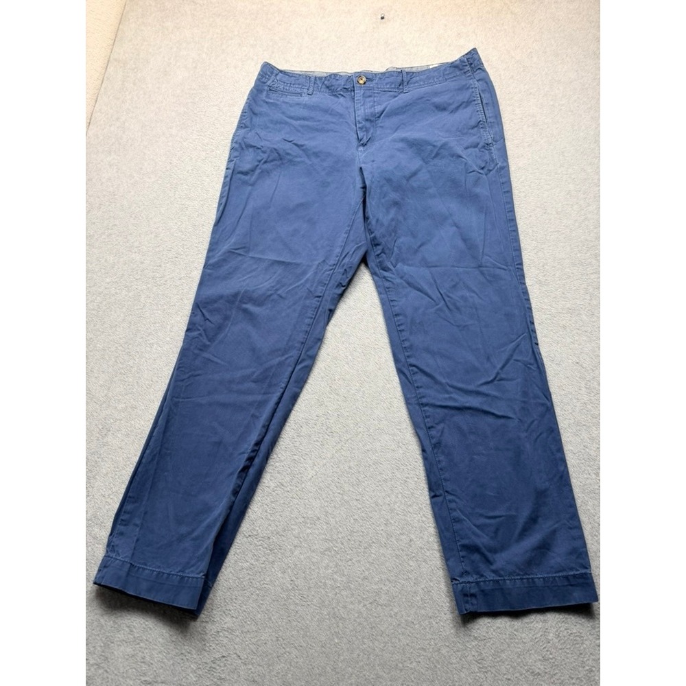 J.Crew Mens Broken-In Chino Pants Blue Straight Leg Cotton 38x32 D-1-6(3802)